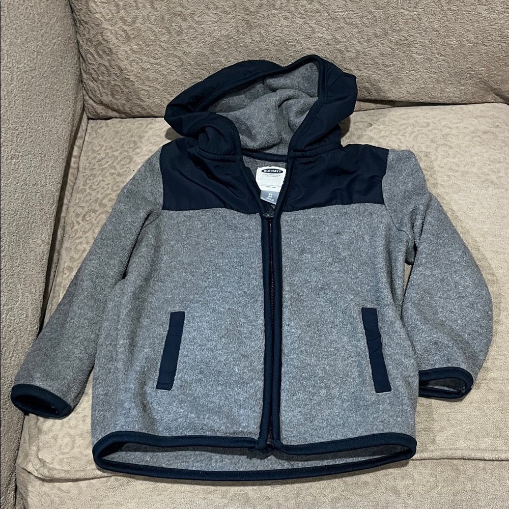 Kids Gray and Navy blue Hoodie 3T